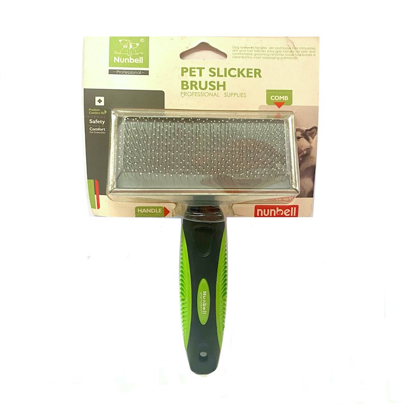 NUNBELL - Silver Edges Colorful Hand Slicker Brush