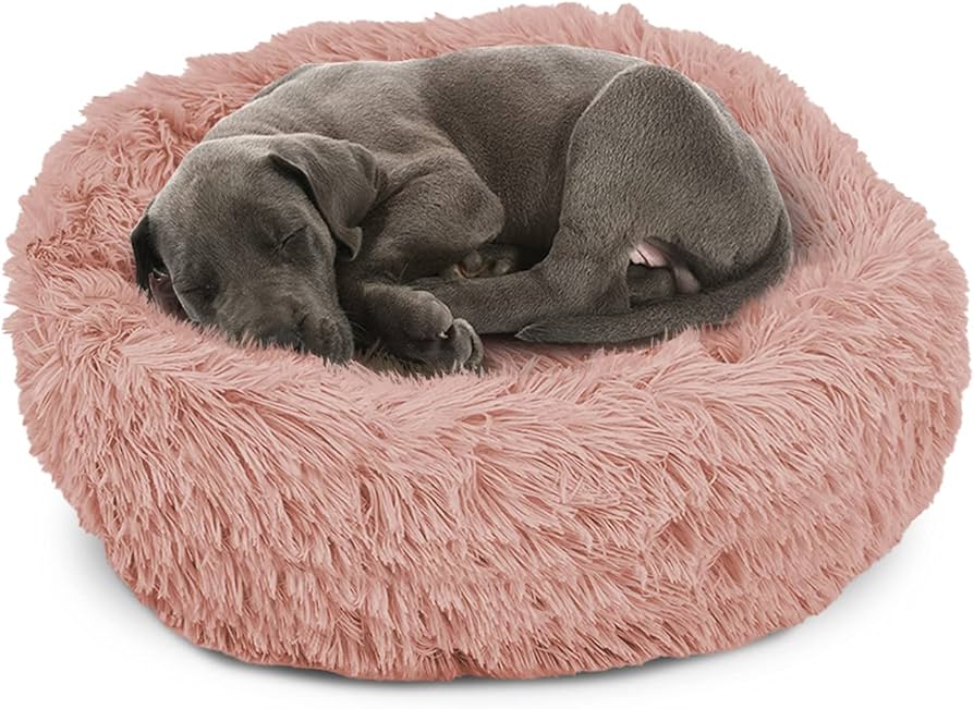 Round Plush Fur Pet Bed