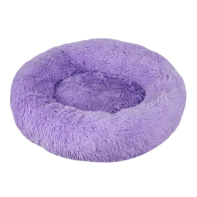 Round Plush Fur Pet Bed