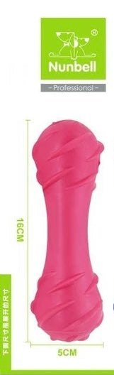 NUNBELL - Squeaky Twisted Dumbell Toy