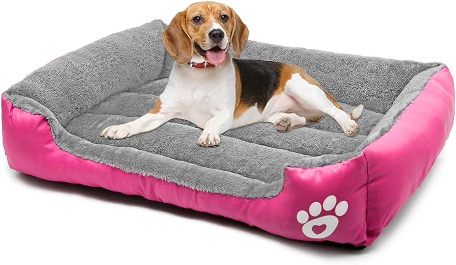 Rectangle Paw Print Bed