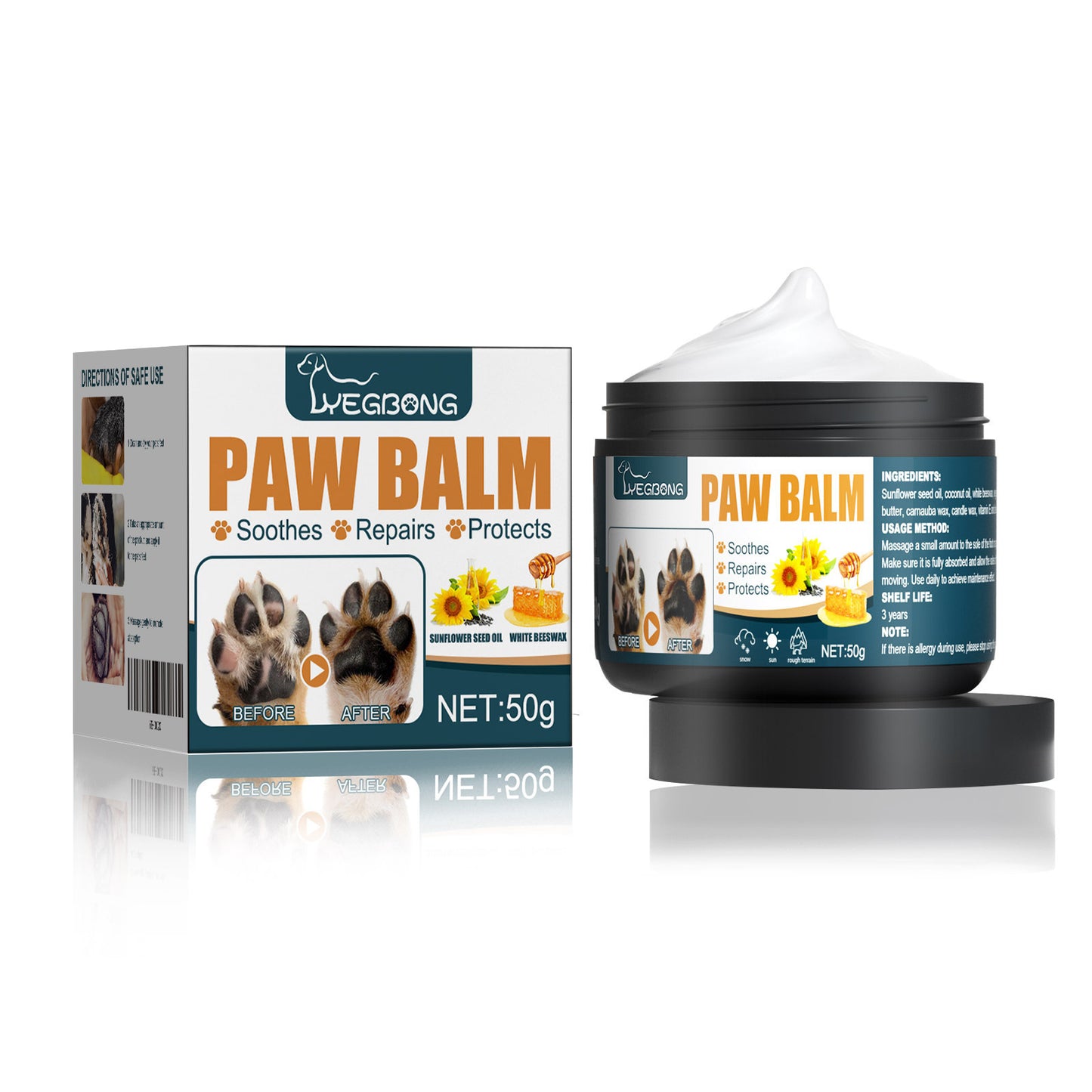Yegbong Pet Paw Care Balm – Cat & Dog Pad/Nail Cleaning Balm