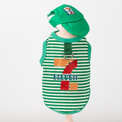 STRIPE VEST WITH CAP