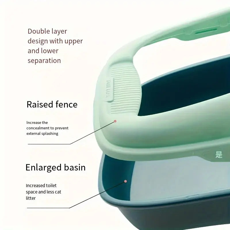 NUNBELL - Semi Closed Fancy Cat Litter Box With Scoop