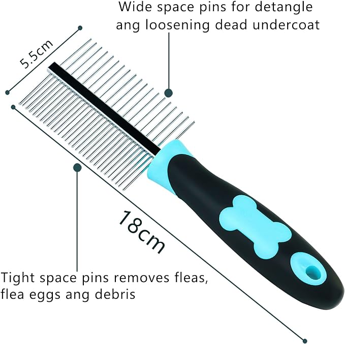 PET GROOMING TOOLS - Double Headed Comb