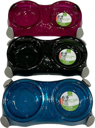 NUNBELL - Non Slip Double Diner Rubber Feet Bowl