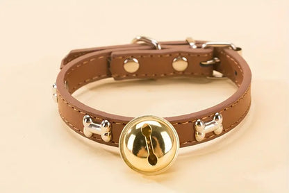 Paw Print Bone Alloy Bell Collar