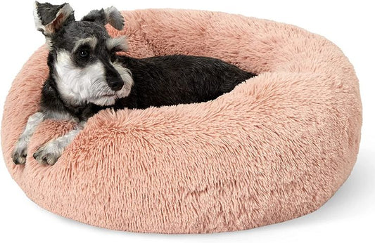 Round Plush Fur Pet Bed