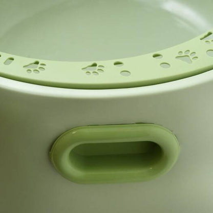 NUNBELL - Fancy Round Open Cat Litter Box With Scoop