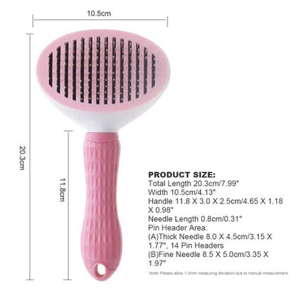 Pet Self Cleaning Slicker Brush