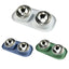 Elevated Slanted Stainless Steel Double Bowls