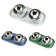 Elevated Slanted Stainless Steel Double Bowls