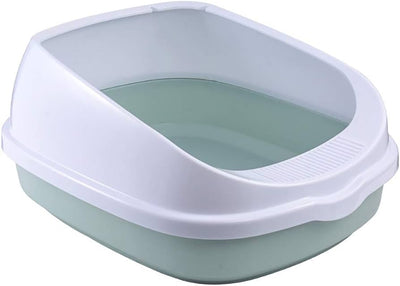 Semi Closed Open Cat Litter Box With Scoop