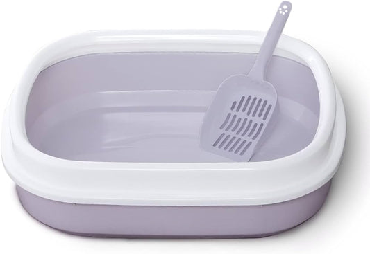 Low Border Open Cat Litter Box With Scoop