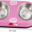 Cartoon Pet Stainless Double Bowl