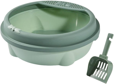 NUNBELL - Bow Round Open Cat Litter Box With Scoop