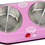 Cartoon Pet Stainless Double Bowl