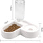 Love Shaped Wall Corner Pet Feeder With Water Bottle