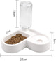 Love Shaped Wall Corner Pet Feeder With Water Bottle