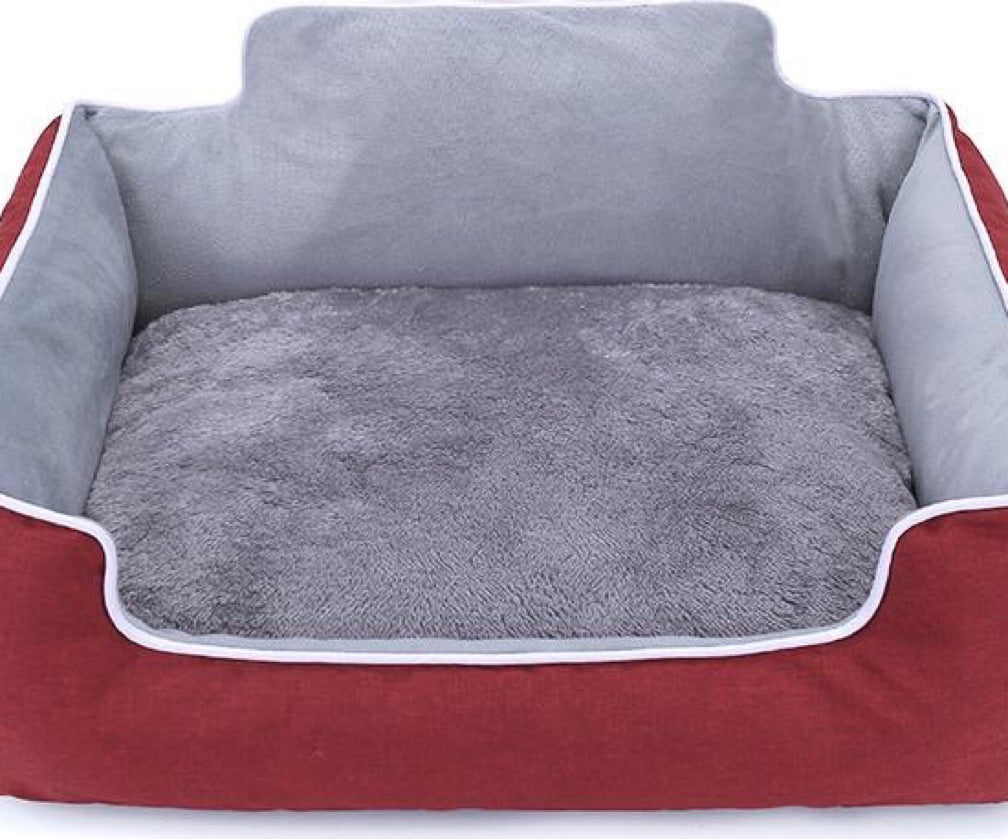 Denim Fur Pet Bed