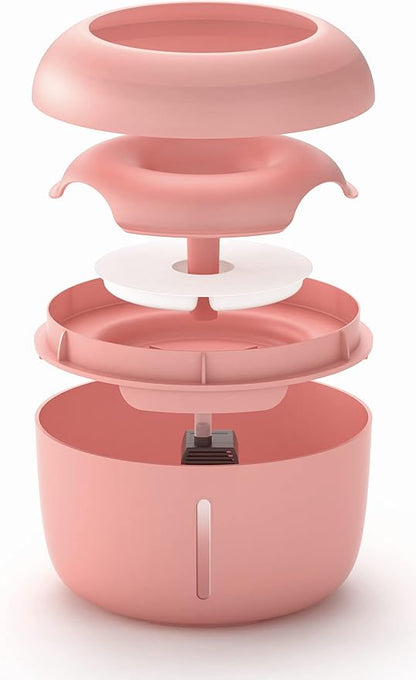 Ultra-Quiet Filtered Pet Water Fountain Bowl