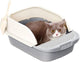 NUNBELL - Semi Closed Open Cat Litter Box With Scoop
