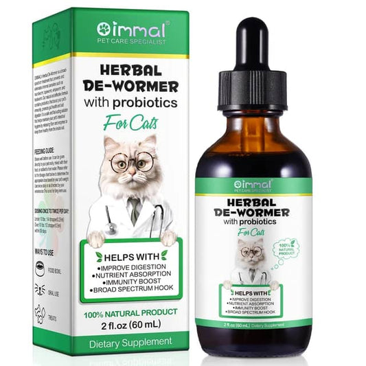 OIMMAL - Herbal Dewormer With Probiotics For Cats