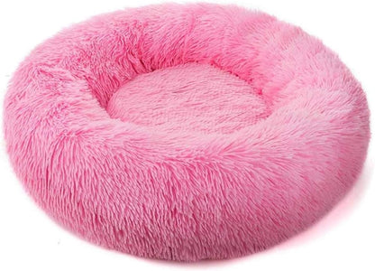 Round Plush Fur Pet Bed