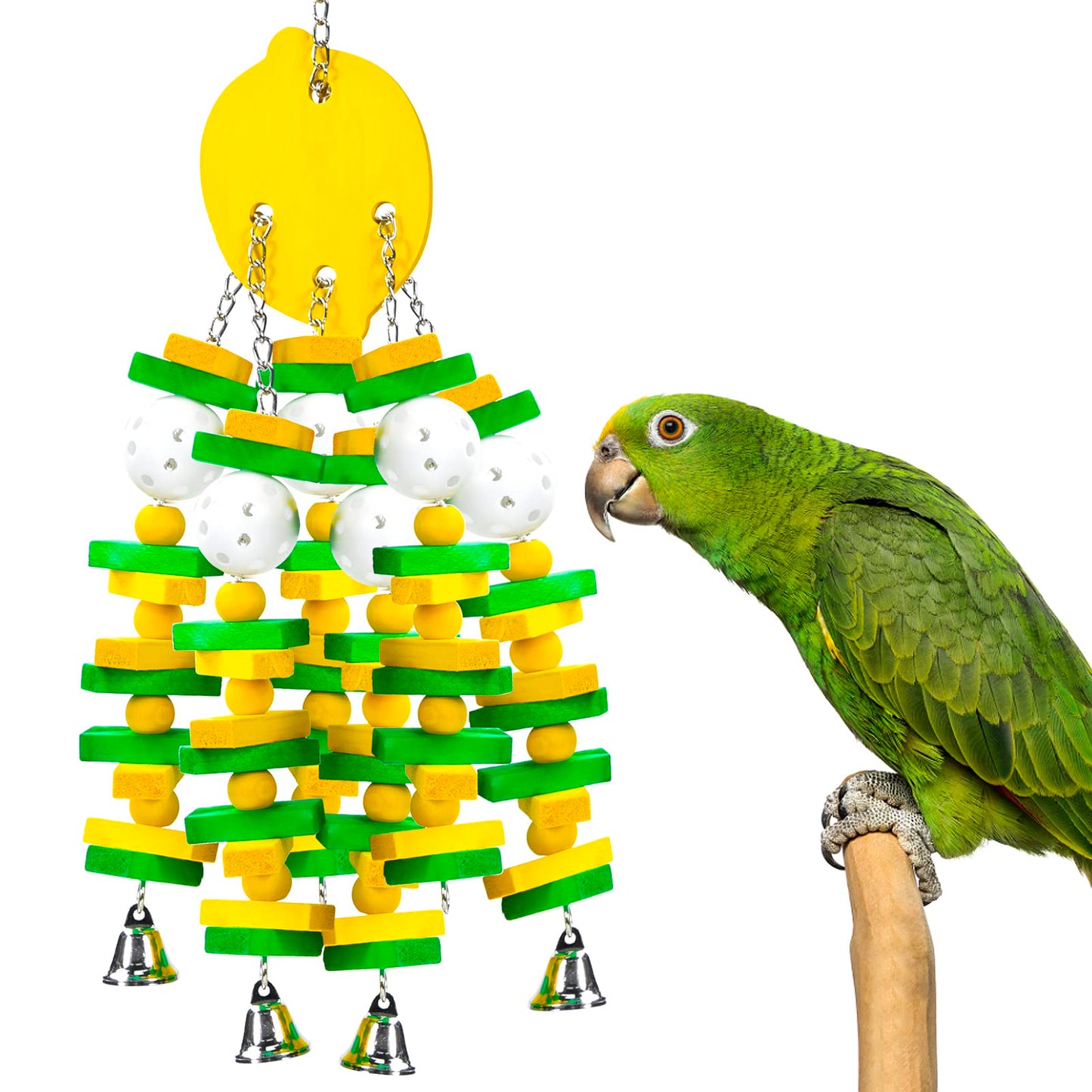 Wooden Colored Parrot Toy