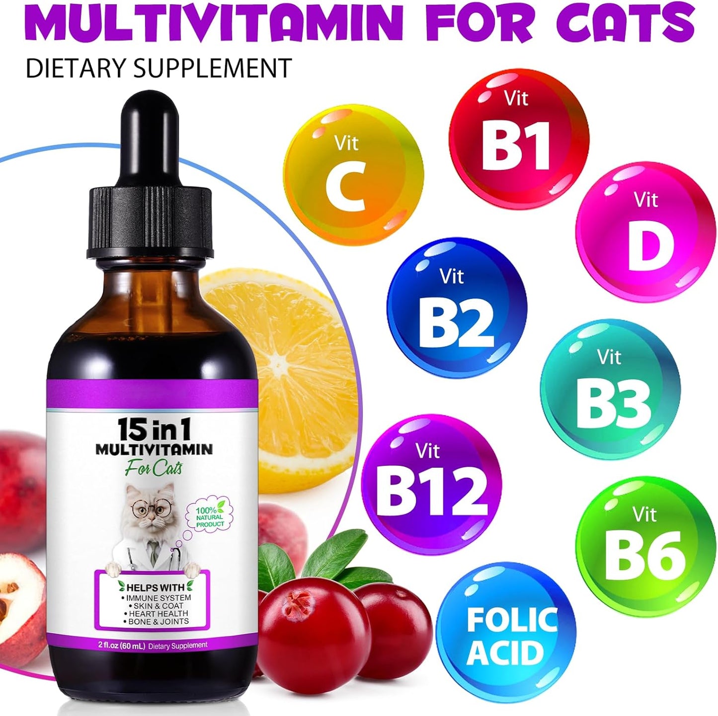 OIMMAL - 15 in 1 Multivitamin For Cats