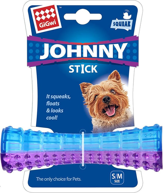 JOHNNY - Sqeaky Stick Dog Toy