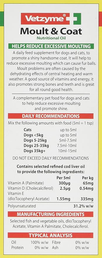 VETZYME - Moult & Coat Nutritional Oil