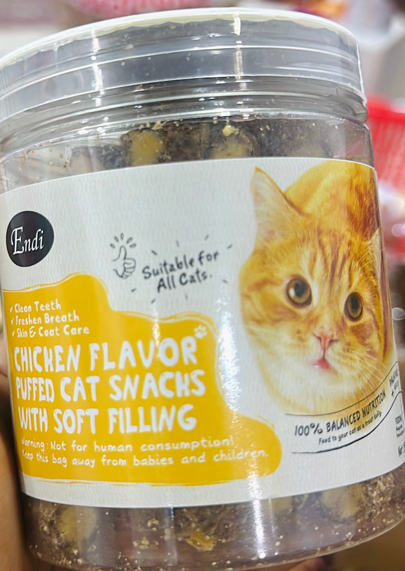 ENDI - Puffed Cat Snacks With Soft Fillings