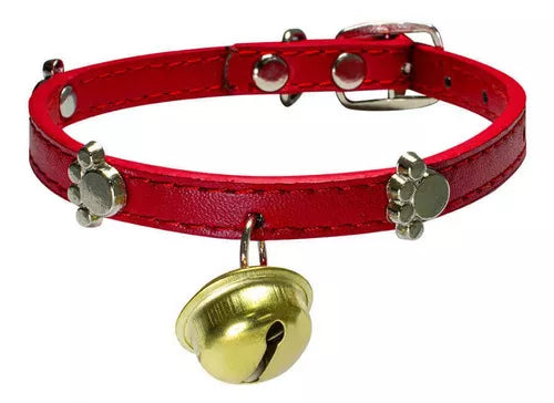 Paw Print Bone Alloy Bell Collar