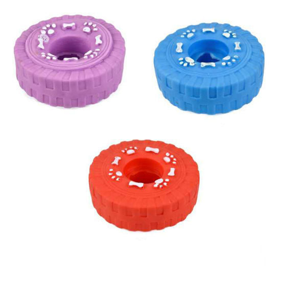 NUNBELL - Squeaky Paw Print Wheel Toy