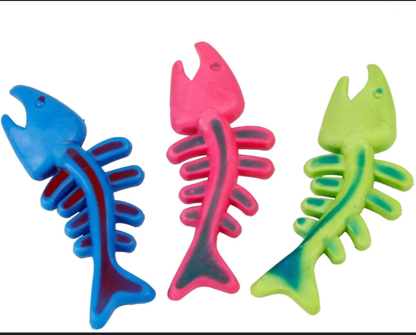 NUNBELL - Fish Skeleton Rubber Toy