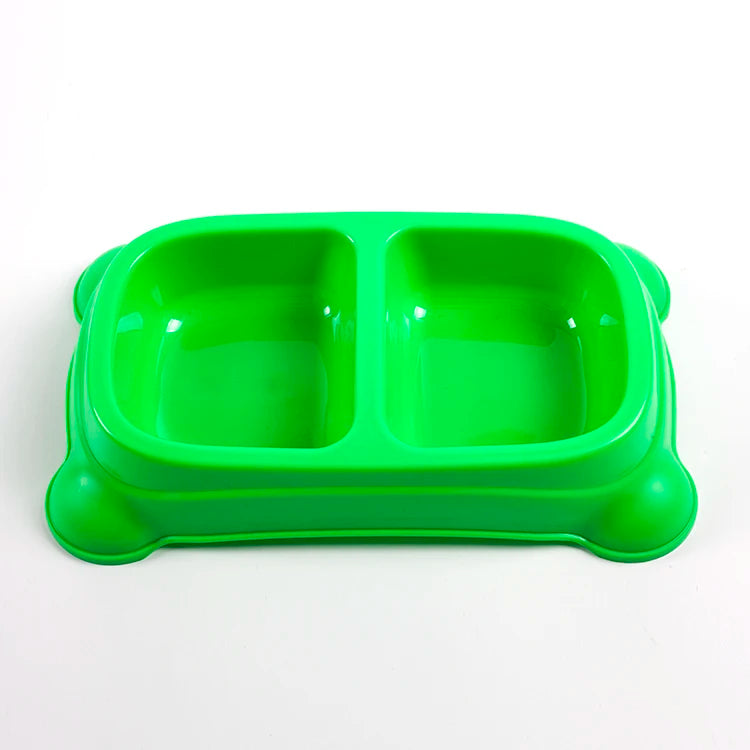 Dual Plastic Pet Feeder