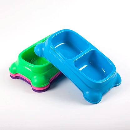 Dual Plastic Pet Feeder