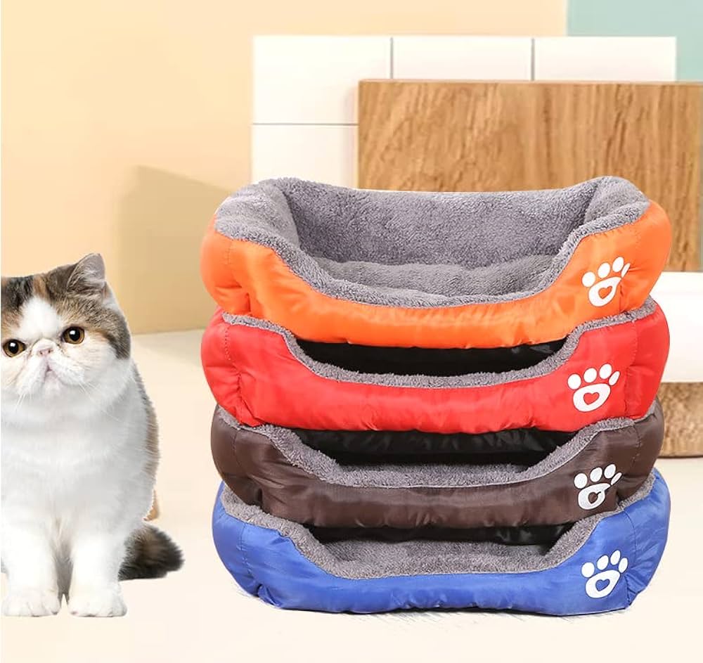 Rectangle Paw Print Bed