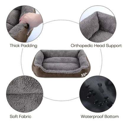 Rectangle Paw Print Bed