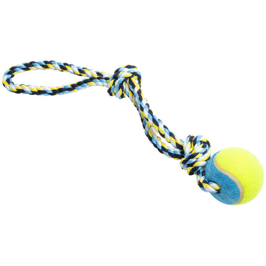 2 Knots Cotton Rope Single Tennis Ball Toy