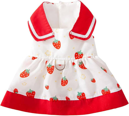 Sweet Strawberry Collar Dress