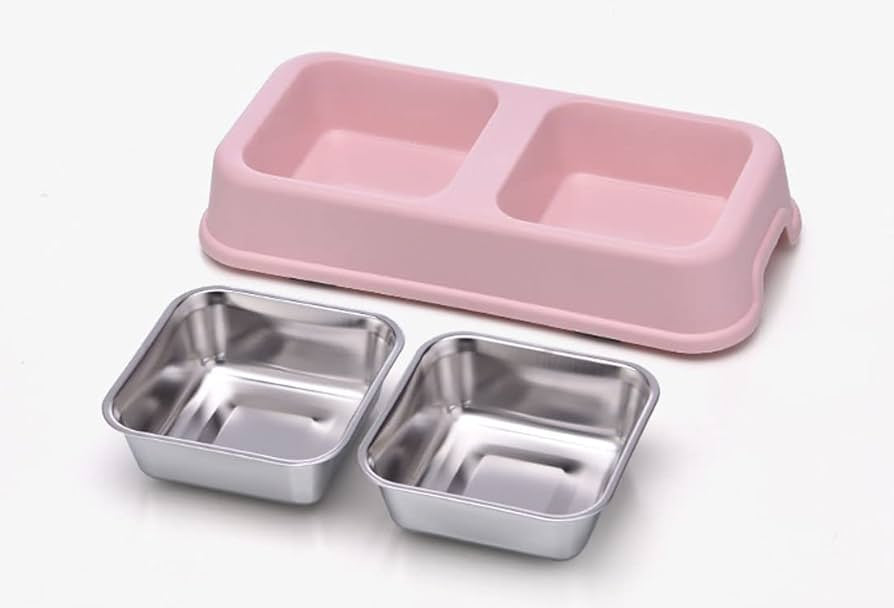 H-Square Diner with Stainless Bowls