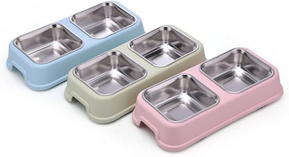 H-Square Diner with Stainless Bowls