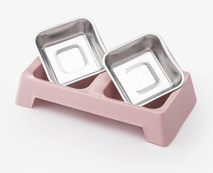 H-Square Diner with Stainless Bowls