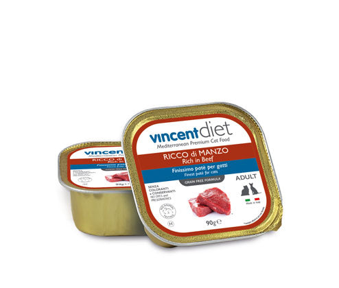 Vincent Diet - Adult Cat Beef Grain Free