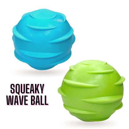 Squeaky Wave Ball Toy