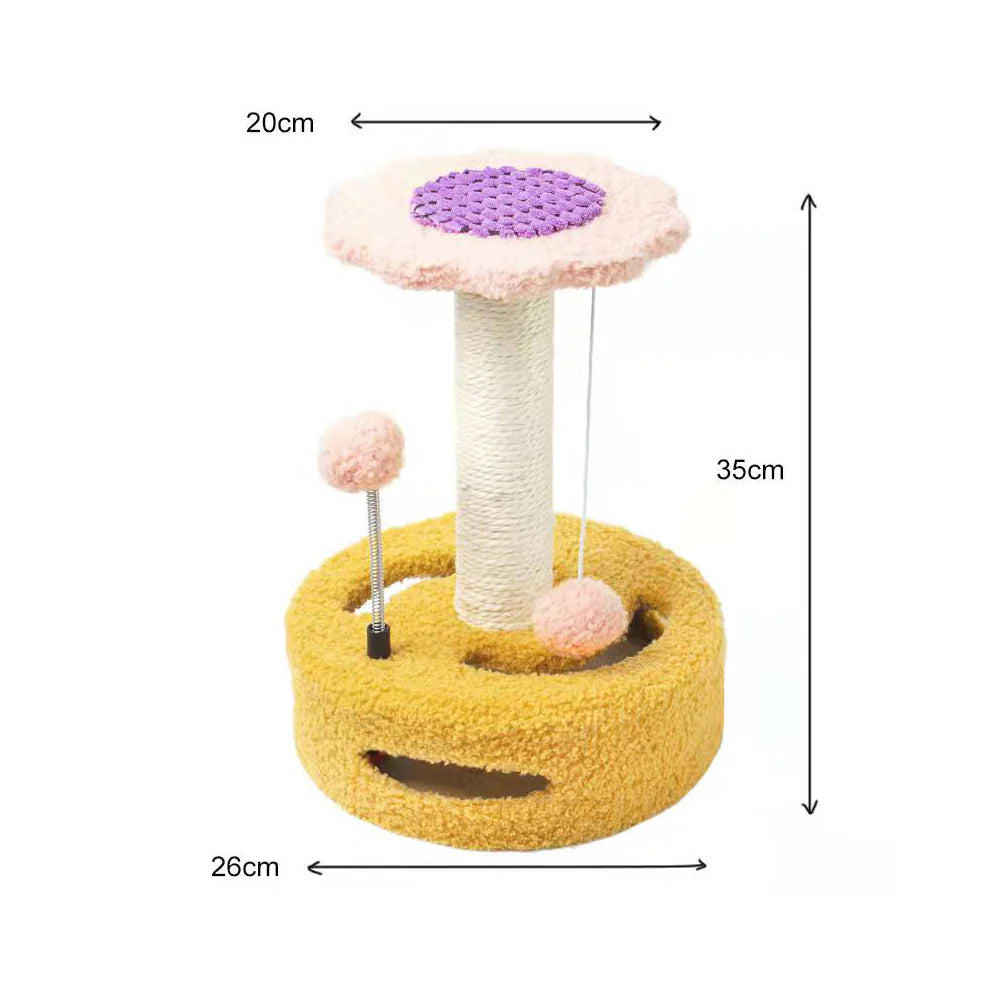 Sunflower Cat Tree Scratching Post