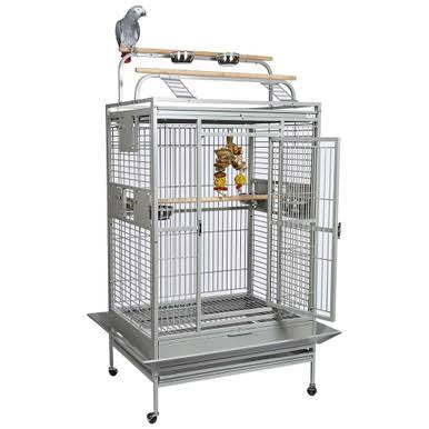 Double Play Top Large Bird Cage With Wheels