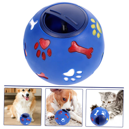 Solid Bone and Paw Print Treat Dispenser Ball